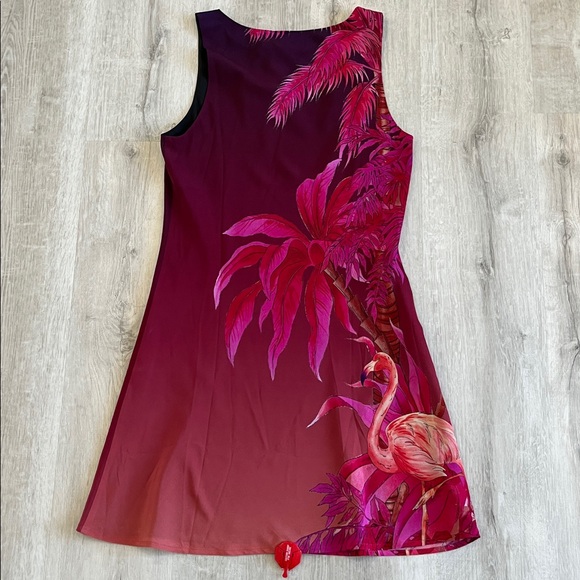 Muma World Midnight Electra Bias Mini Dress Vibrant Vacation Tropical NEW Wmns M - Picture 8 of 13